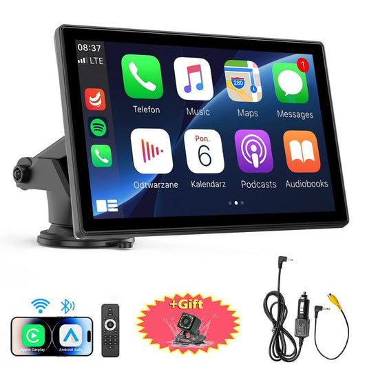 2024 Portable Carplay Screen for Car, Car Play Screen, Reverse Camera, Car Audio Receiver, Voice Control, Mirror Link, MP5